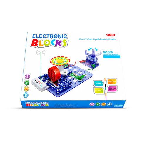 Working electronic circuit built with Kojo Electronics Blocks