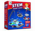 12-in-1 magnet science kit box showing a spinning magnetic UFO, magnetic compass and maglev experiments, a STEM toy for ages 8+