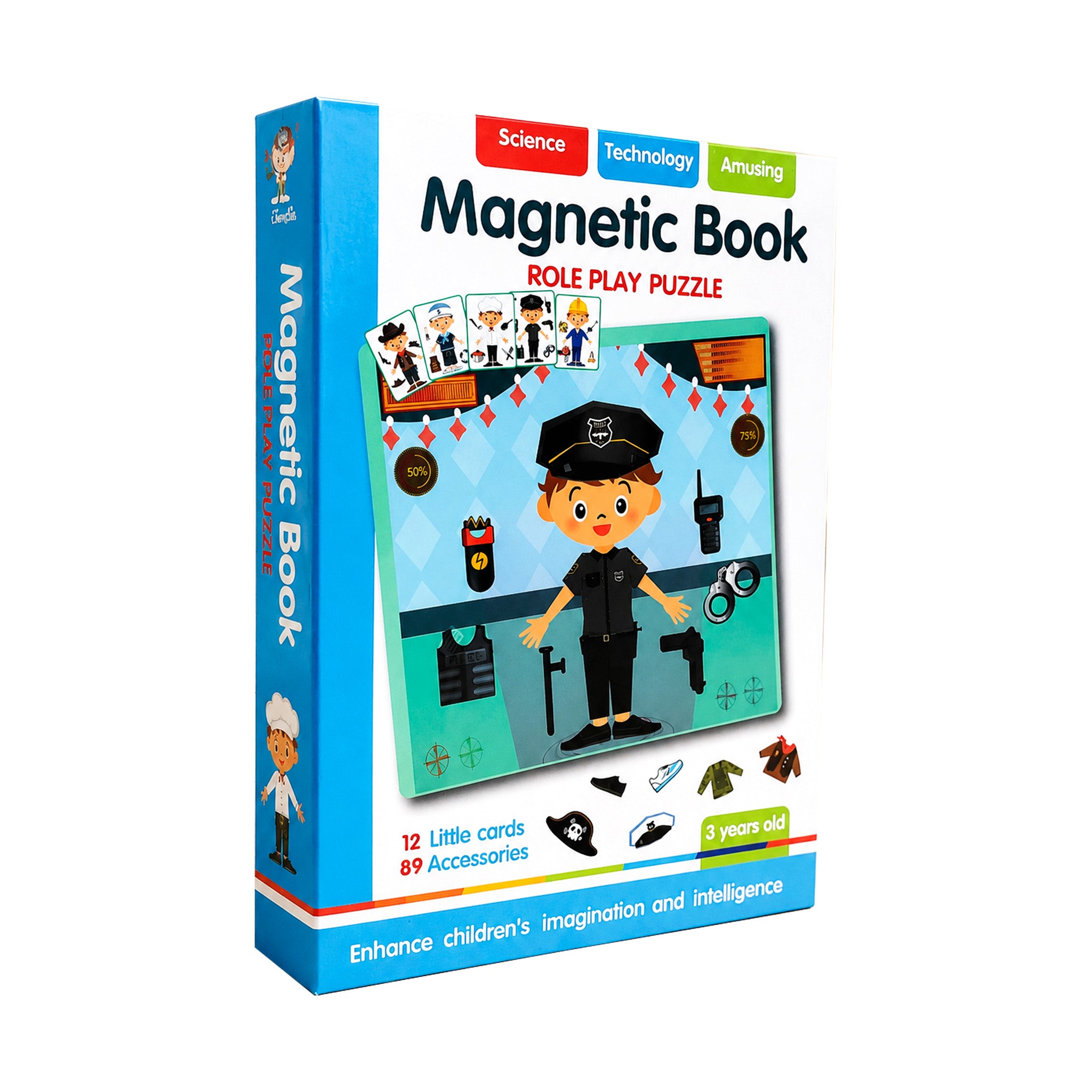Different career characters from the Kojo Magnetic Book Role Play Puzzle