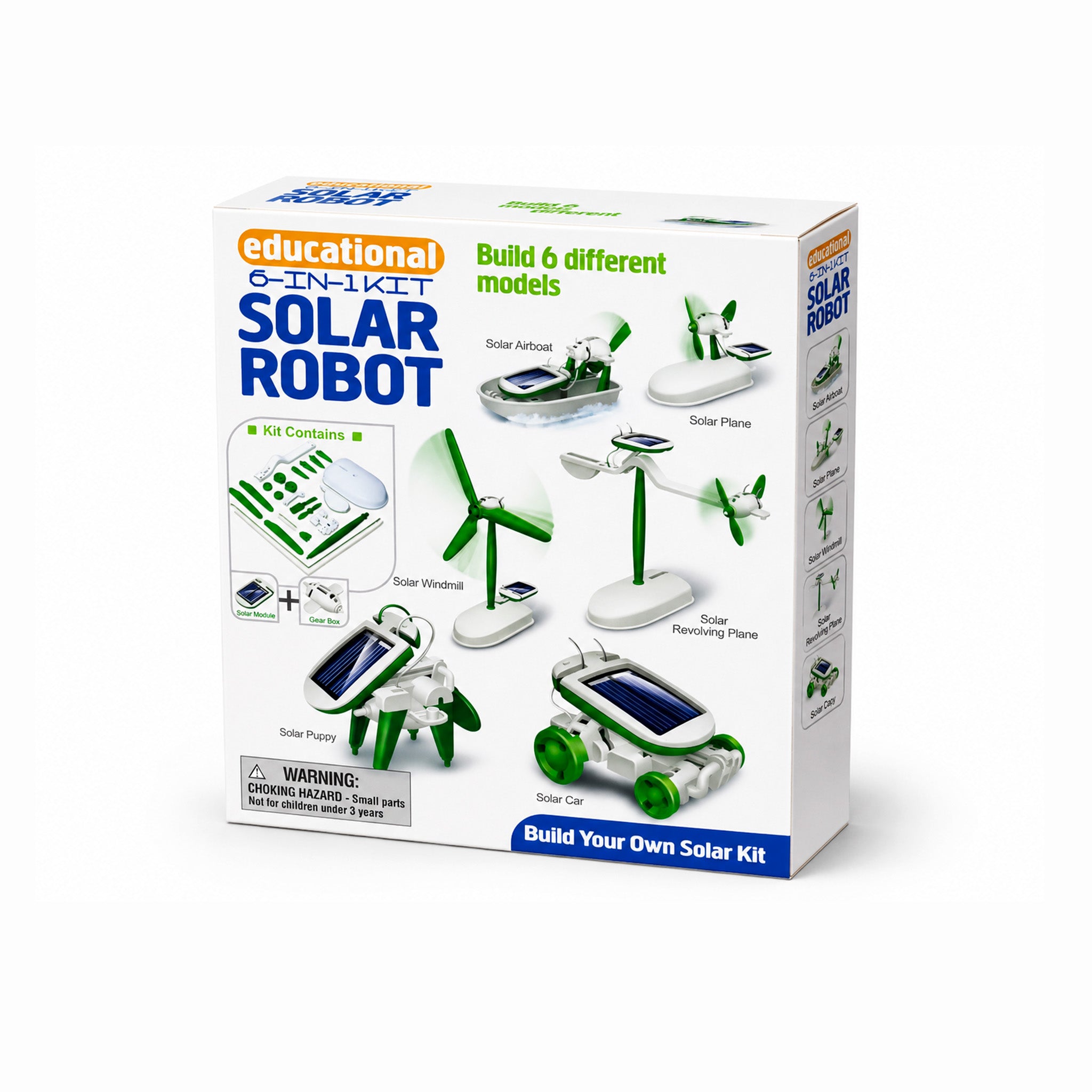 Kojo Solar Robot kit box for kids — build a robot powered by sunlight