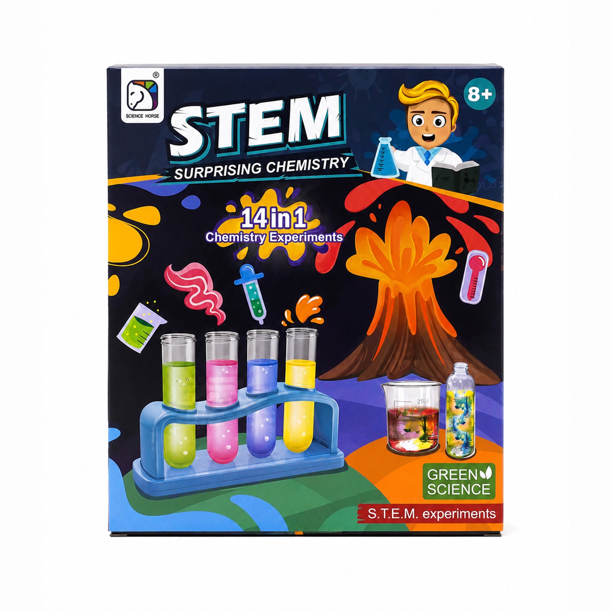 Kojo STEM Chemistry Kit box — 14-in-1 experiments for kids ages 8+