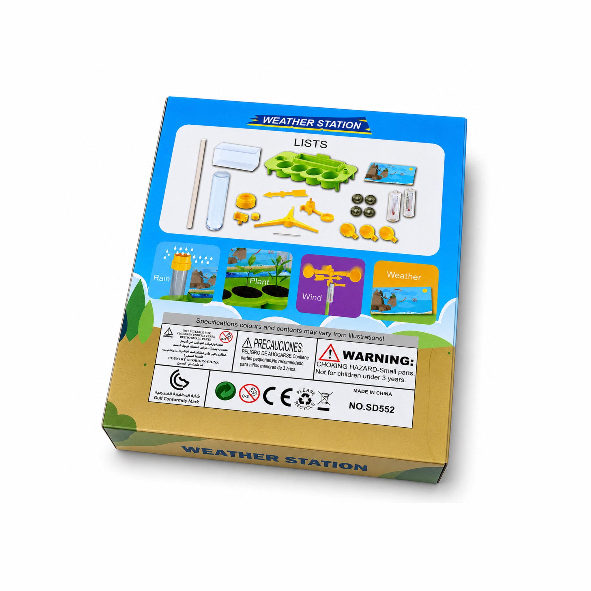 Kojo STEM Weather Station kit components for kids to build