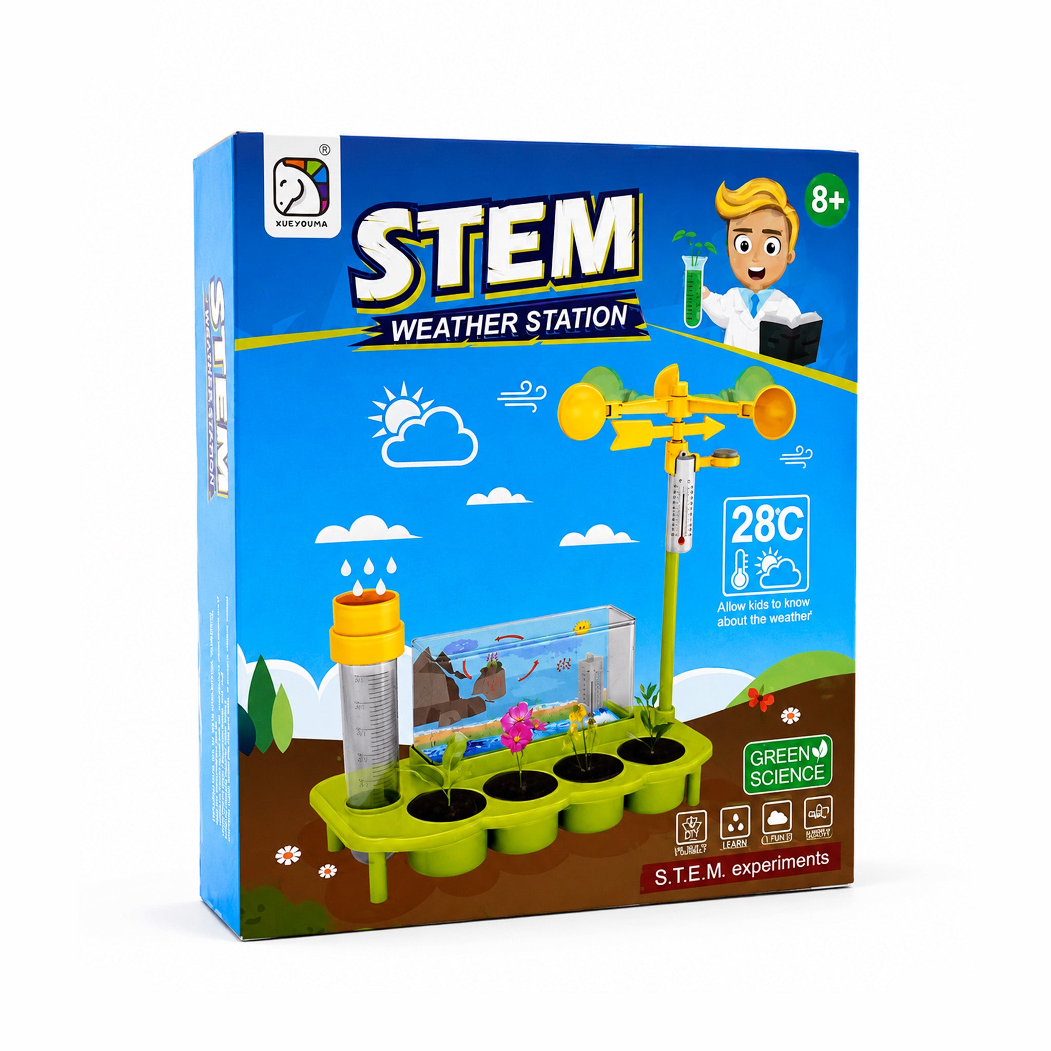 Kojo STEM Weather Station kit box — build a working weather lab for kids 8+